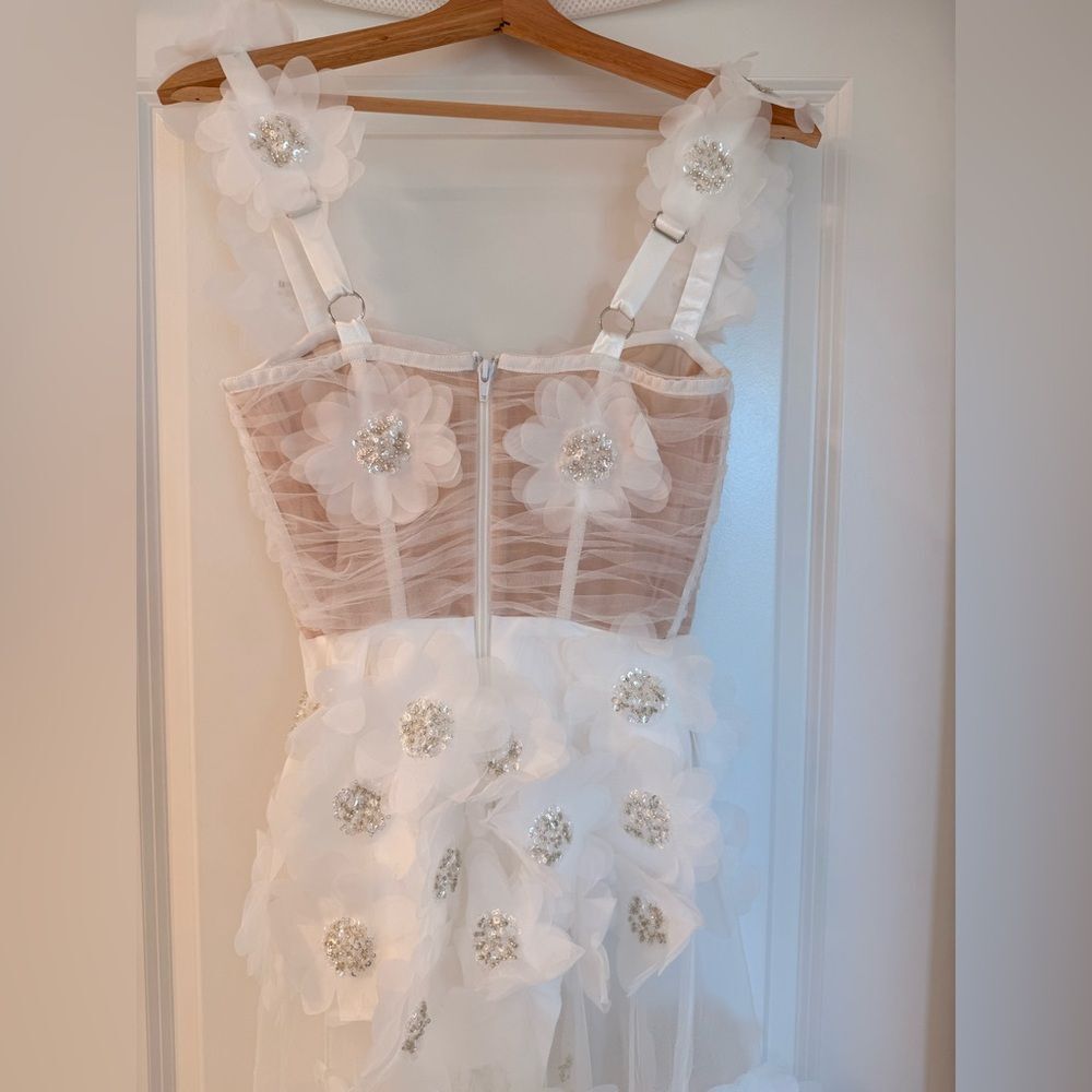 NWOT BRONX BANCO Anastasia Rosalie white Floral Sheer Corset Wedding Bridal Gown - Picture 14 of 16